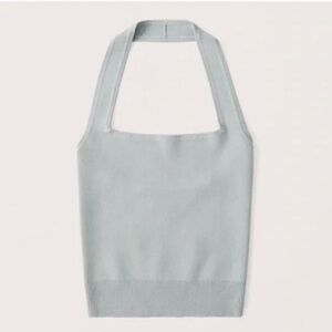 Abercrombie & Fitch - Elevated Knit Halter Top - Seafoam Green - Size Small NWT